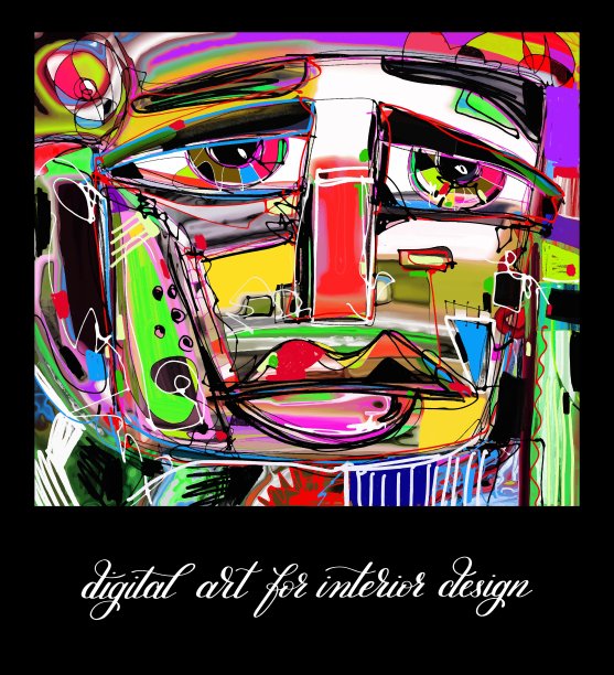 数字抽象图片的男人肖像完美图片下载