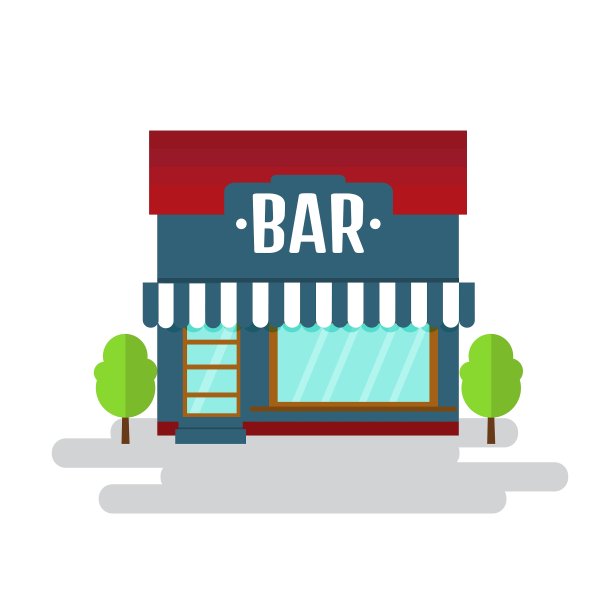 平房式的酒吧或餐厅图片下载