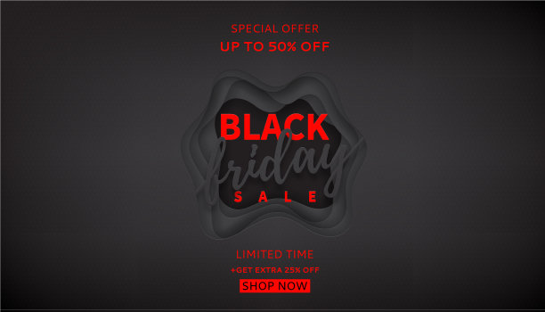 黑色星期五促销的黑色横幅图片下载