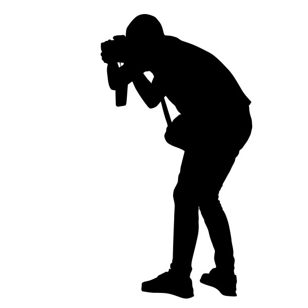 站在摄影师轮廓图片下载