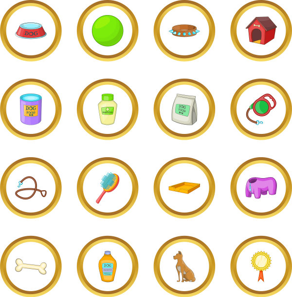 狗狗护理图标圈图片下载