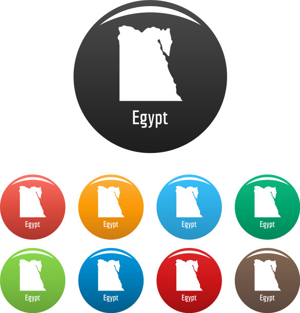 埃及地图在黑色设置简单图片下载