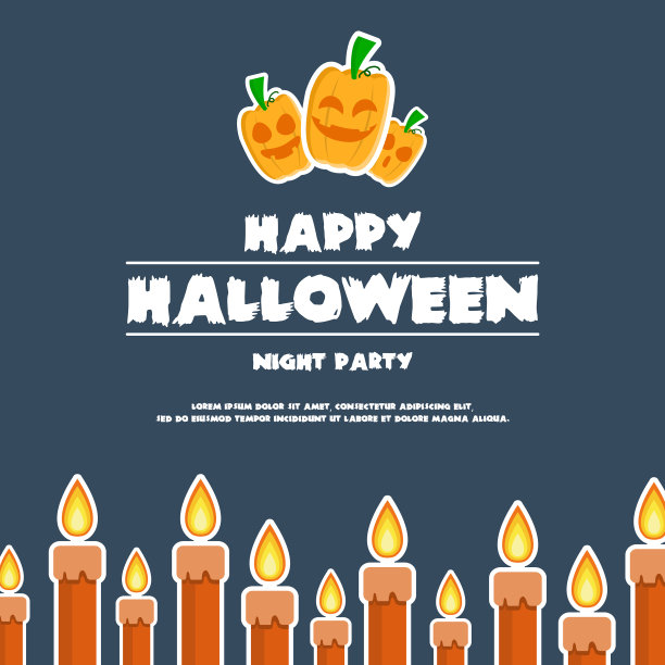 万圣节快乐设计横幅南瓜图片下载