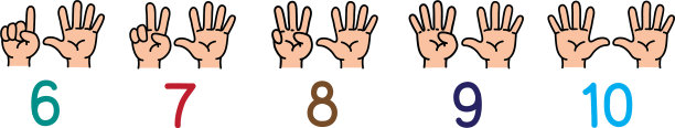 手与手指设置计数教育图片下载