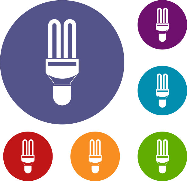 萤光灯图标组图片下载