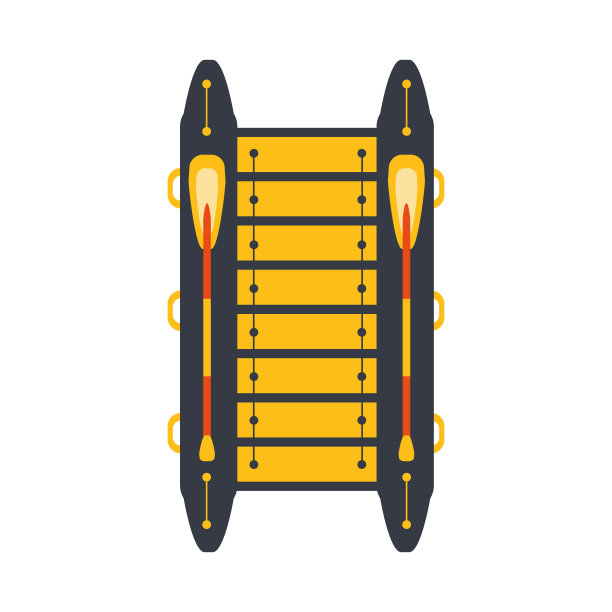 灰色和黄色双体船与两个小贩部分图片下载