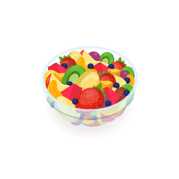 用新鲜的异国水果做成的美味沙拉图片下载