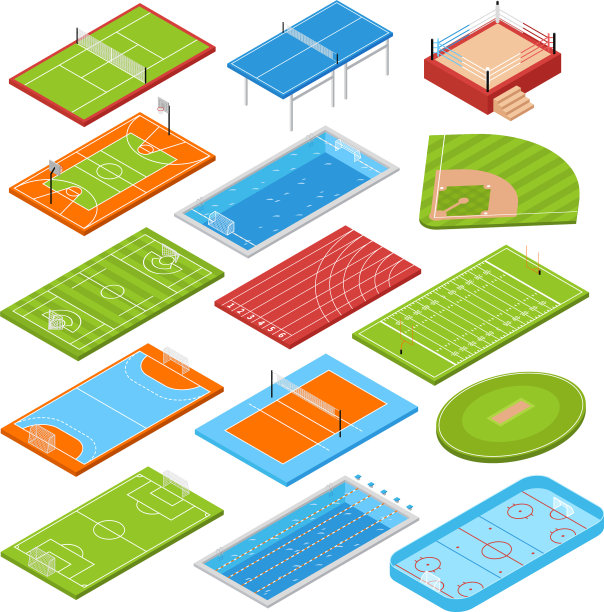 运动场地等距设置图片下载