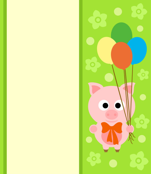 背景卡与搞笑猪图片下载