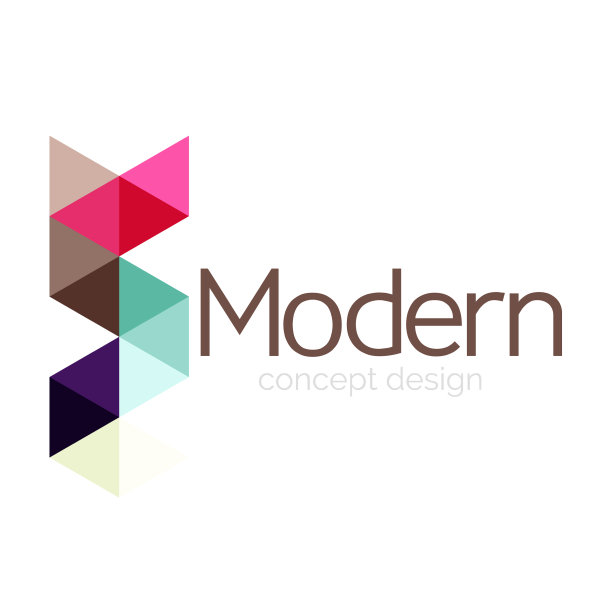 三角形形状设计抽象的商业标志图标图片下载