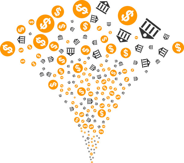 美元银行喷泉小溪图片下载