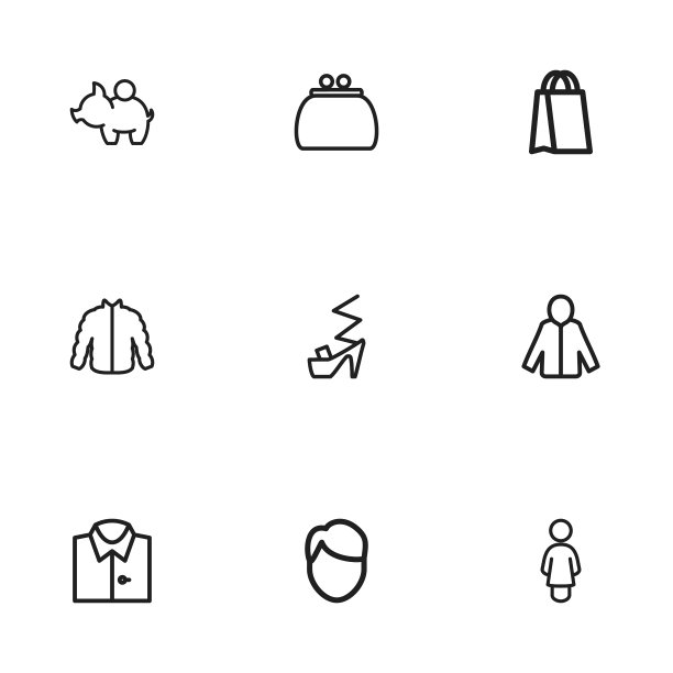 一套9可编辑的业务图标包括符号图片下载