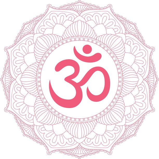 奥姆奥姆象征在装饰圆形曼荼罗图片下载