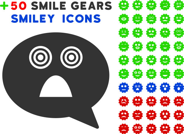 害怕的微笑信息图标与奖金的情感图片下载