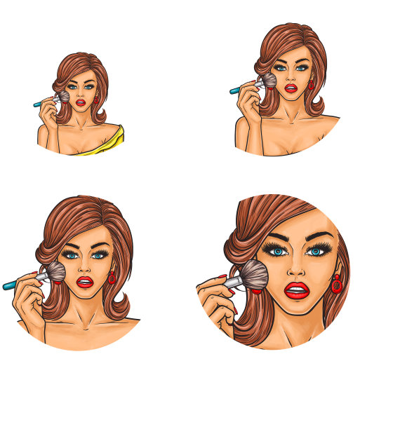 一套流行艺术轮头像图标的用户图片下载