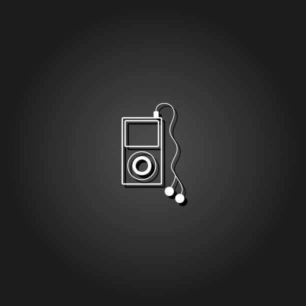 MP3播放器图标（扁平风格）图片下载