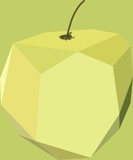 几何抽象的苹果图片下载