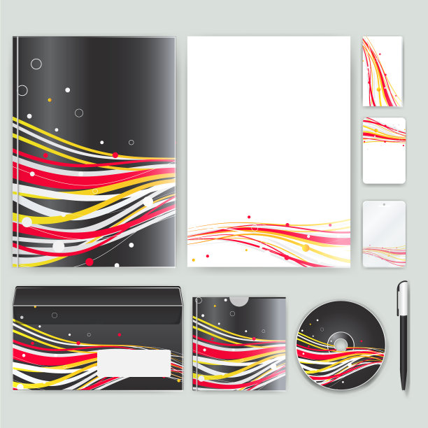 企业标识模板与颜色元素图片下载