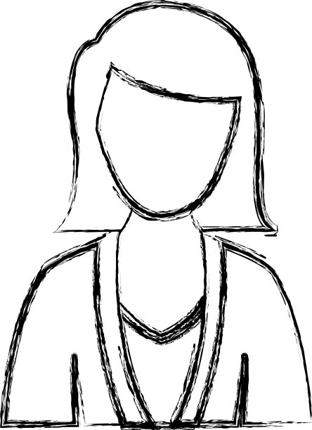 轮廓人正式女性图标图片下载