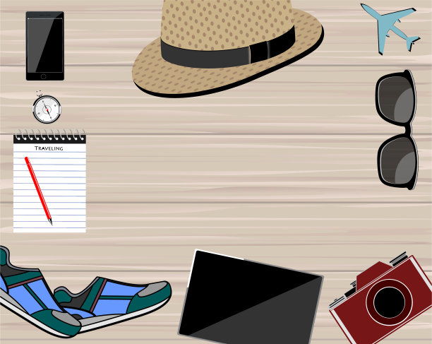 平躺旅行配件的背景与图片下载