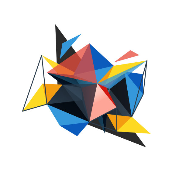 三角形抽象背景低聚图片下载