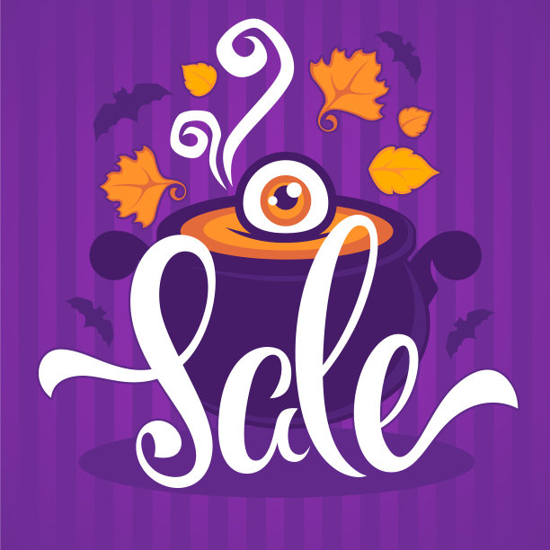 万圣节销售横幅传单模板快乐图片下载