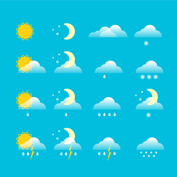 天气预报图标集图片下载