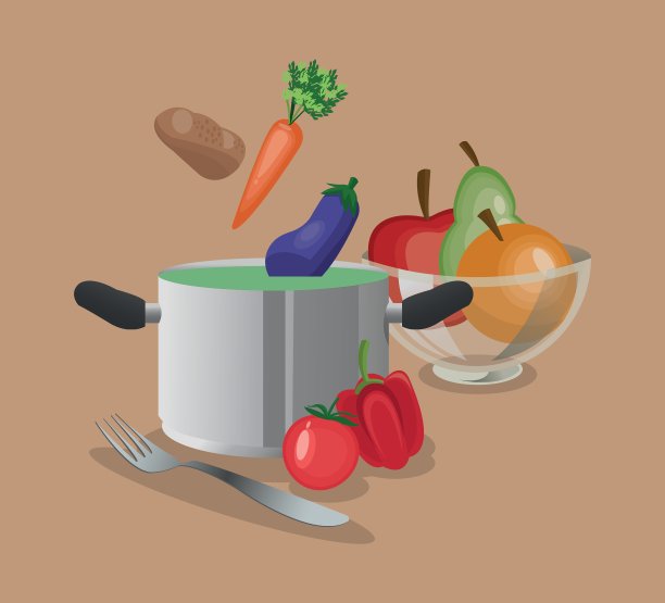 蔬菜有机健康食品设计图片下载