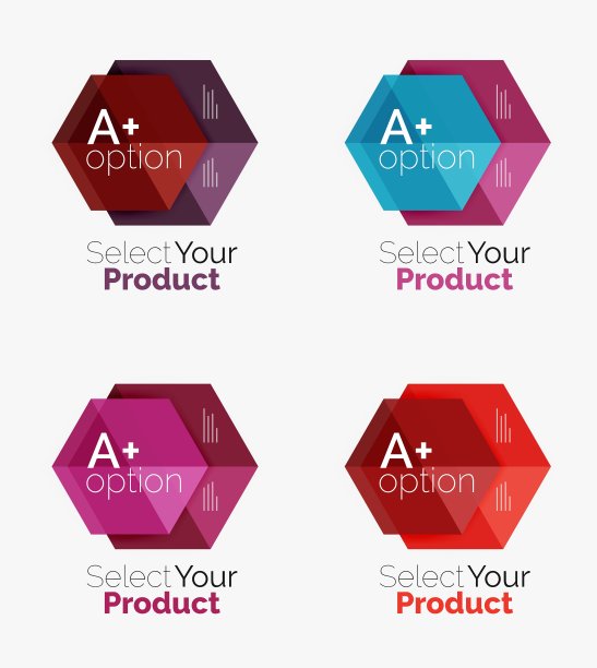 带有文本和选项的信息图模板集图片下载