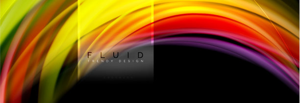 流体颜色抽象背景彩色海报图片下载