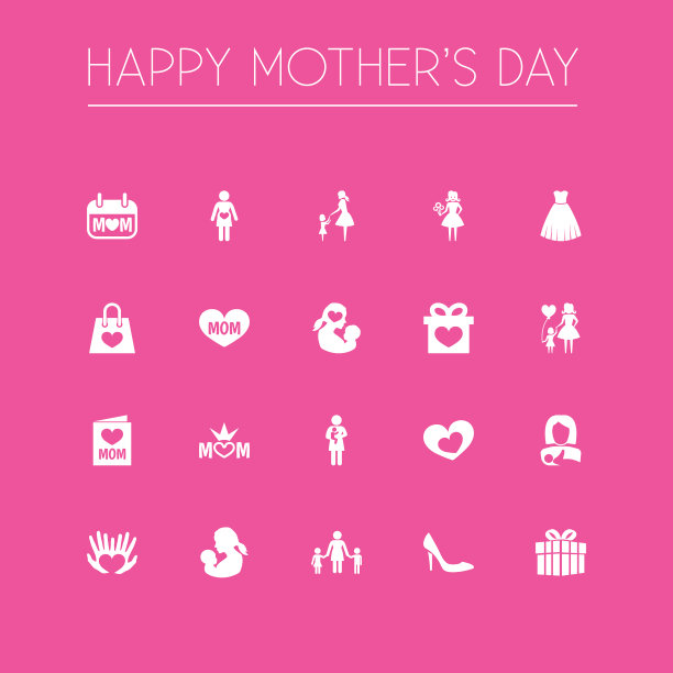 母亲节图标设计概念集20个这样图片下载
