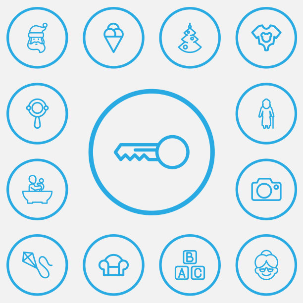 一组13可编辑的人轮廓图标包括图片下载