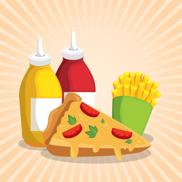 美味的快餐菜单图片下载