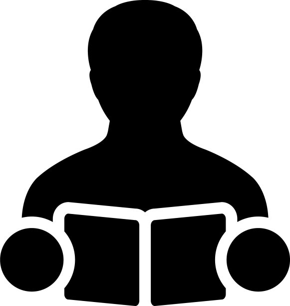 书的图标与男学生或教师的人图片下载