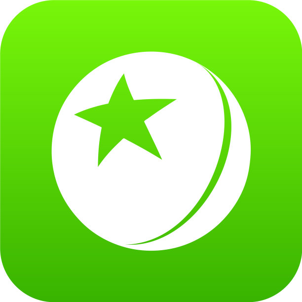 光滑的星球图标绿色图片下载