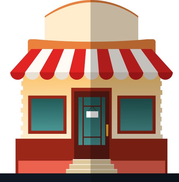 孤立的小店面设计图片下载