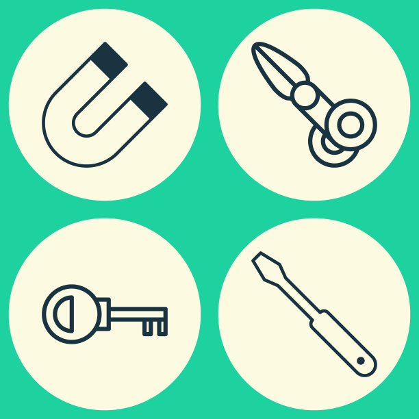 仪器图标集合旋转螺丝图片下载