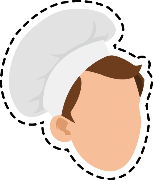 孤立男厨师长设计图片下载