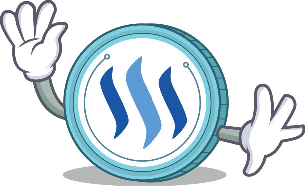 挥舞steem硬币人物卡通图片下载