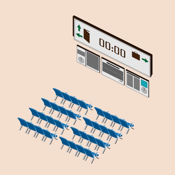 在机场或火车站的候机室图片下载