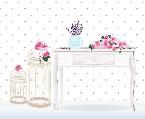 复古风格的婚礼花卉装饰图片下载