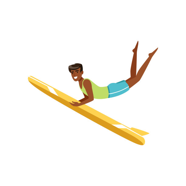 快乐的非裔美国人冲浪极限图片下载