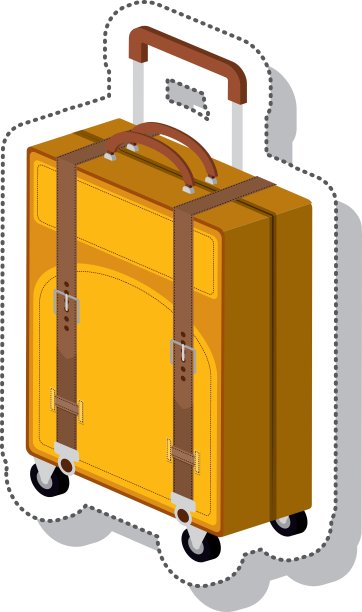 旅行箱孤立图标图片下载