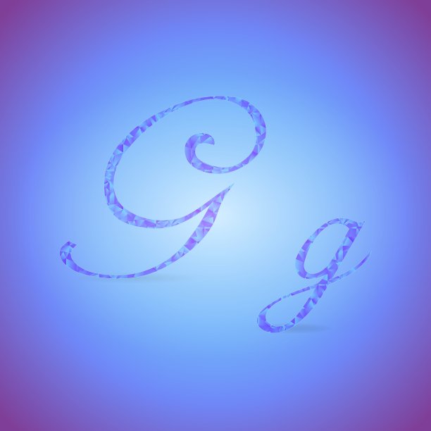 字母G与多边形模式图片下载