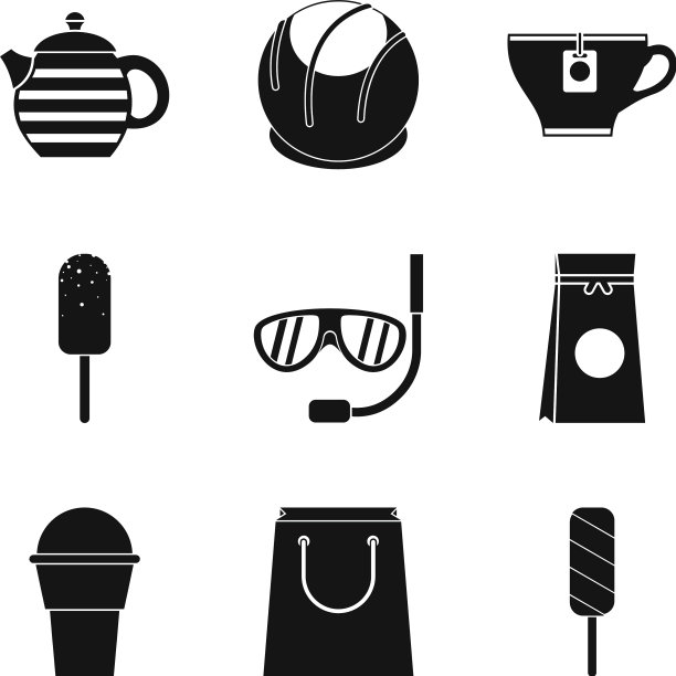 圣代图标设置简单的风格图片下载