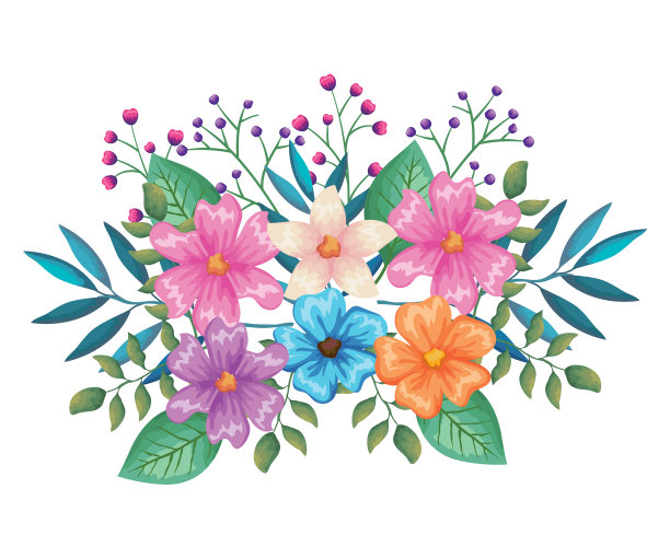 花和叶园林装饰图片下载