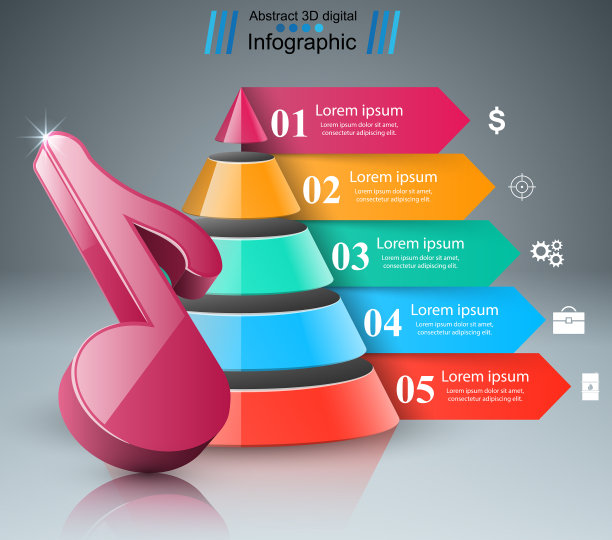 音乐教育信息图笔记图标图片下载