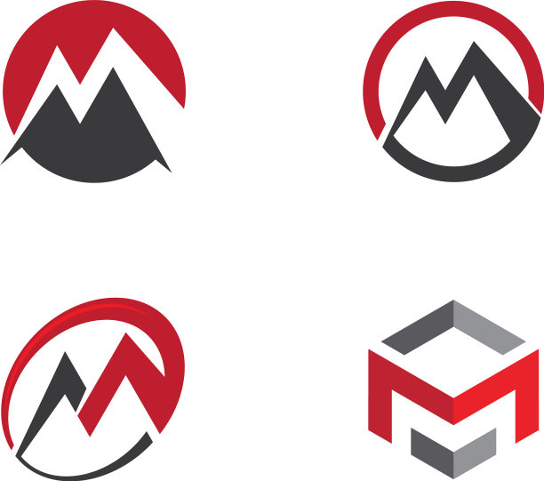 M字母标志模板图片下载