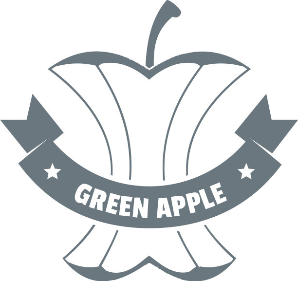 苹果树桩标志复古风格图片下载