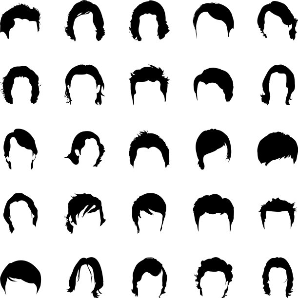 头发的符号设计图片下载